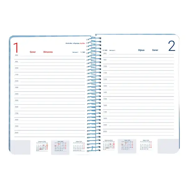 AGENDA ESPIRAL LIDERPAPEL SYROS 15X21CM DP 60GR CATALAN 170425 AGENDA ESPIRAL LIDERPAPEL SYROS 15X21CM DP 60GR CATALAN 170425