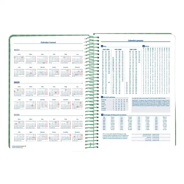 AGENDA ESPIRAL LIDERPAPEL SYROS 15X21CM DP 60GR CATALAN 170427 AGENDA ESPIRAL LIDERPAPEL SYROS 15X21CM DP 60GR CATALAN 170427