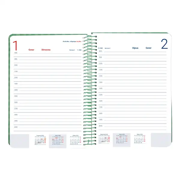AGENDA ESPIRAL LIDERPAPEL SYROS 15X21CM DP 60GR CATALAN 170427 AGENDA ESPIRAL LIDERPAPEL SYROS 15X21CM DP 60GR CATALAN 170427