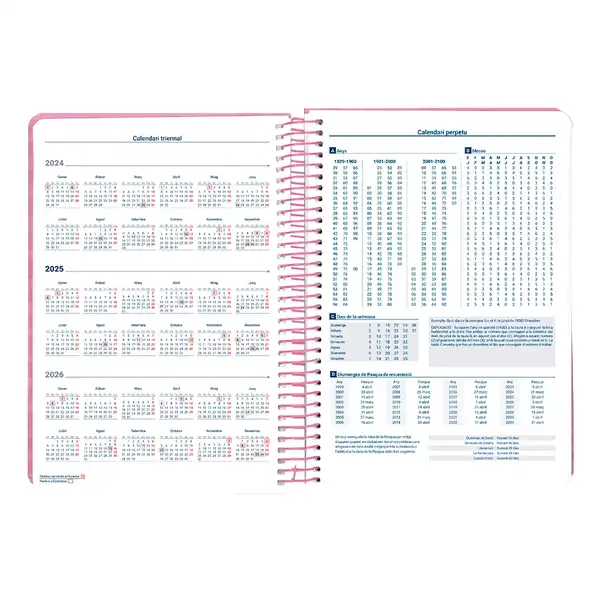 AGENDA ESPIRAL LIDERPAPEL SYROS 15X21CM DP 60GR CATALAN 170428 AGENDA ESPIRAL LIDERPAPEL SYROS 15X21CM DP 60GR CATALAN 170428