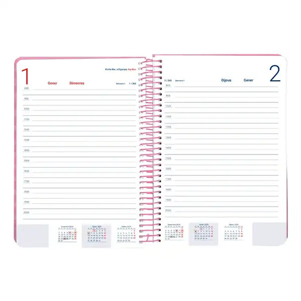 AGENDA ESPIRAL LIDERPAPEL SYROS 15X21CM DP 60GR CATALAN 170428 AGENDA ESPIRAL LIDERPAPEL SYROS 15X21CM DP 60GR CATALAN 170428