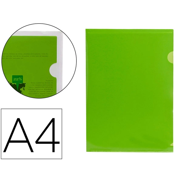 CARPETA LIDERPAPEL DOSSIER UÑERO 44003 PP DIN A4 VERDE 20 HJ BL10 20067 CARPETA LIDERPAPEL DOSSIER UÑERO 44003 PP DIN A4 VERDE 20 HJ BL10 20067