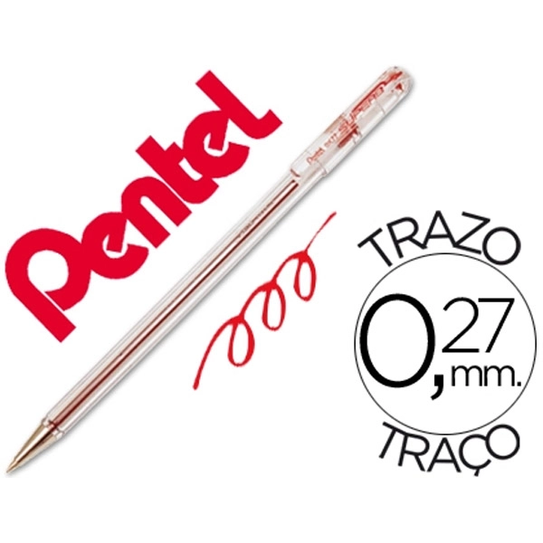 BOLIGRAFO PENTEL BK-77 B ROJO 21634 BOLIGRAFO PENTEL BK-77 B ROJO 21634