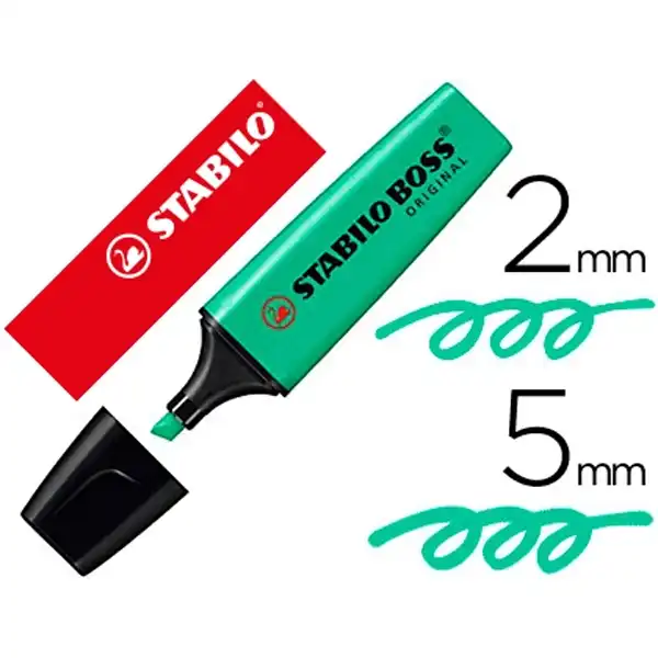 MARCADOR STABILO BOSS FLUORESCENTE VERDE MEDIO TURQUESA (70/51) 22766 MARCADOR STABILO BOSS FLUORESCENTE VERDE MEDIO TURQUESA (70/51) 22766