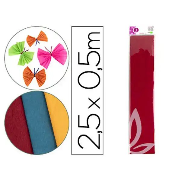 PAPEL CRESPON LIDERPAPEL 50 CM X 2.5M 34G/M2 ROJO CP04 24267 PAPEL CRESPON LIDERPAPEL 50 CM X 2.5M 34G/M2 ROJO CP04 24267
