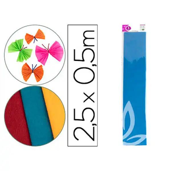 PAPEL CRESPON LPP 50 CM X 2.5M 34G/M2 AZUL CP11 24274 PAPEL CRESPON LPP 50 CM X 2.5M 34G/M2 AZUL CP11 24274
