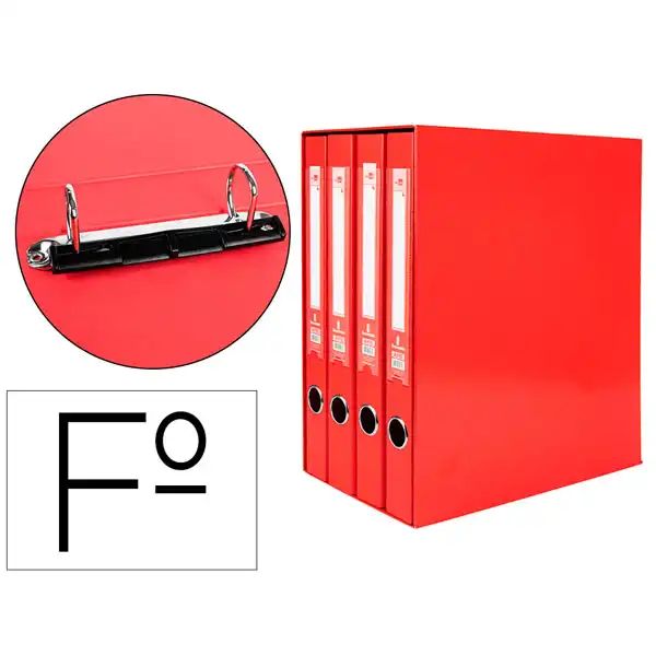 MODULO LIDERPAPEL 4 ARCHIVADORES Fº 2 ANILLAS MIXTAS 25MM ROJO MD43 25071 MODULO LIDERPAPEL 4 ARCHIVADORES Fº 2 ANILLAS MIXTAS 25MM ROJO MD43 25071