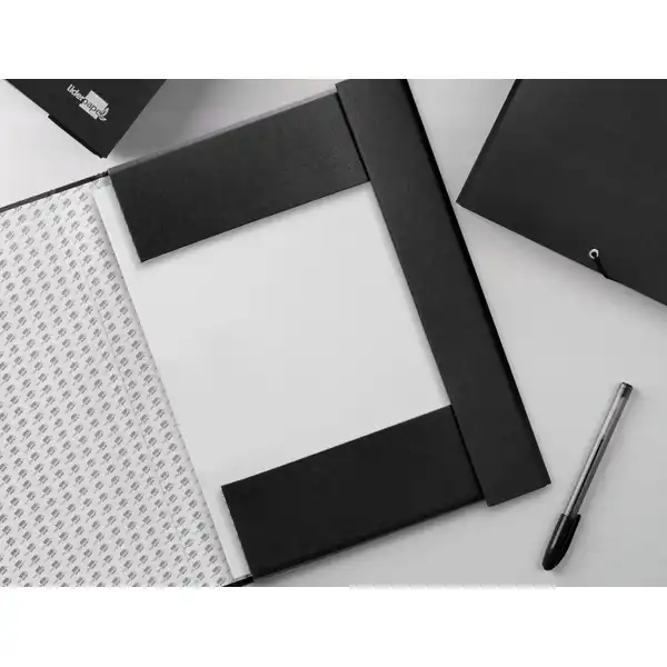 CAJA DE PROYECTOS Fº LOMO 9 NEGRO CARTON FORRADO LIDERPAPEL 25293
