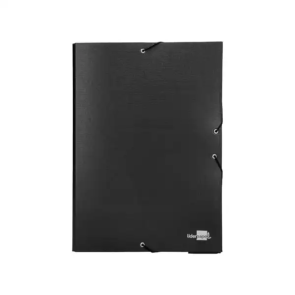 CAJA DE PROYECTOS Fº LOMO 9 NEGRO CARTON FORRADO LIDERPAPEL 25293