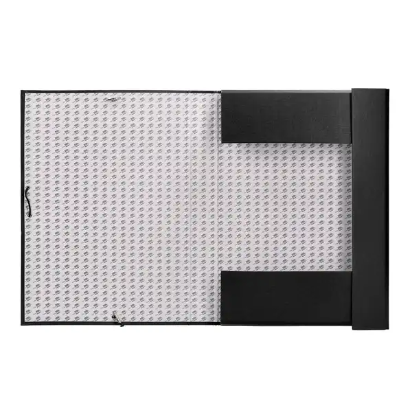 CAJA DE PROYECTOS Fº LOMO 9 NEGRO CARTON FORRADO LIDERPAPEL 25293