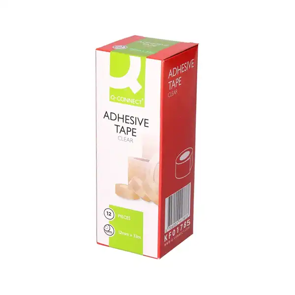 CINTA ADHESIVA Q-CONNECT TRANSPARENTE 33 MT X 12 MM KF01785 25929 CINTA ADHESIVA Q-CONNECT TRANSPARENTE 33 MT X 12 MM KF01785 25929