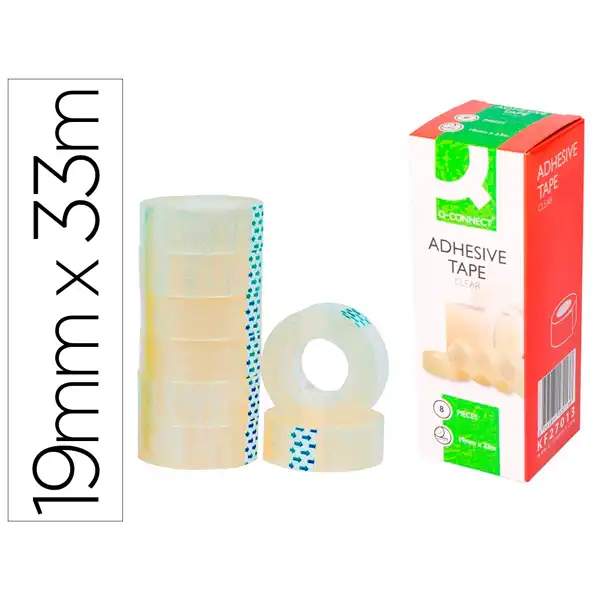 CINTA ADHESIVA Q-CONNECT TRANSPARENTE 33 MT X 19 MM KF27013 25931 CINTA ADHESIVA Q-CONNECT TRANSPARENTE 33 MT X 19 MM KF27013 25931