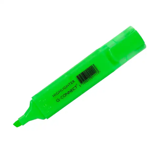 ROTULADOR Q-CONNECT FLUORESCENTE VERDE PUNTA BISELADA KF01113 26006