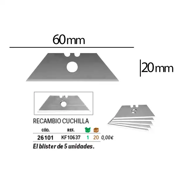 REPUESTO DE CUTER UNIVERSAL KF-10633 COD 25827 (26101)