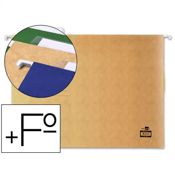 CARPETA COLGANTE LIDERPAPEL Fº PROLONGADO KRAFT SF03 26907 CARPETA COLGANTE LIDERPAPEL Fº PROLONGADO KRAFT SF03 26907