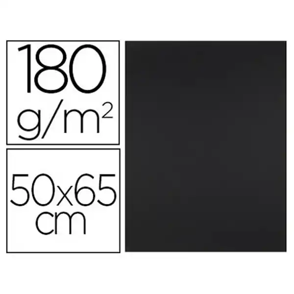 CARTULINA LIDERPAPEL 50X65 CM 180G/M2 NEGRO CX28 28302 CARTULINA LIDERPAPEL 50X65 CM 180G/M2 NEGRO CX28 28302