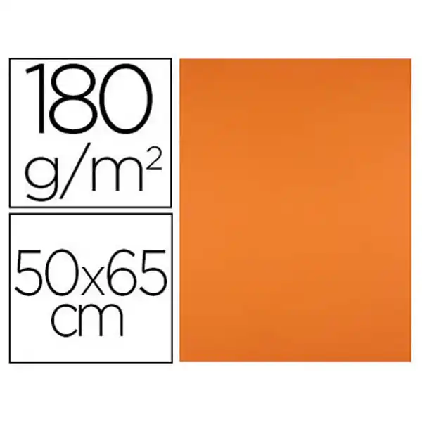 CARTULINA LIDERPAPEL 50X65 CM 180G/M2 NARANJA CX27 28309 CARTULINA LIDERPAPEL 50X65 CM 180G/M2 NARANJA CX27 28309