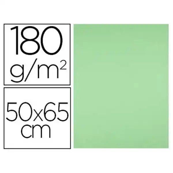 CARTULINA LIDERPAPEL 50X65 CM VERDE PISTACHO 180 GR UNIDAD CX51 28313 CARTULINA LIDERPAPEL 50X65 CM VERDE PISTACHO 180 GR UNIDAD CX51 28313