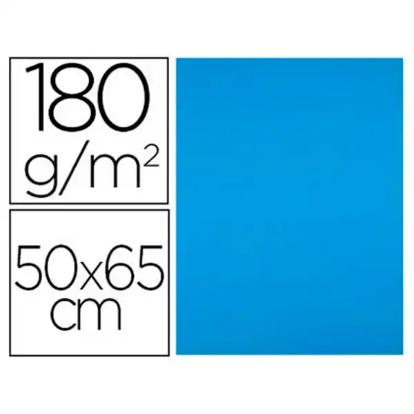 CARTULINA LIDERPAPEL 50X65 CM 180G/M2 AZUL TURQUESA CX22 28314 CARTULINA LIDERPAPEL 50X65 CM 180G/M2 AZUL TURQUESA CX22 28314