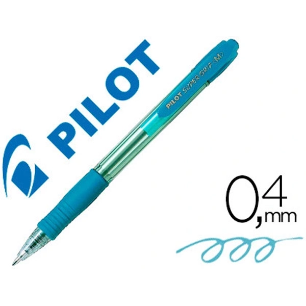 BOLIGRAFO PILOT SUPER GRIP CELESTE -RETRACTIL -SUJECION DE CAUCHO -TINTA BASE DE ACEITE 28596 BOLIGRAFO PILOT SUPER GRIP CELESTE -RETRACTIL -SUJECION DE CAUCHO -TINTA BASE DE ACEITE 28596