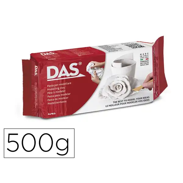 PASTA DAS BLANCA PARA MODELAR SECA SIN COCCION 500 GR F387000 28843 PASTA DAS BLANCA PARA MODELAR SECA SIN COCCION 500 GR F387000 28843