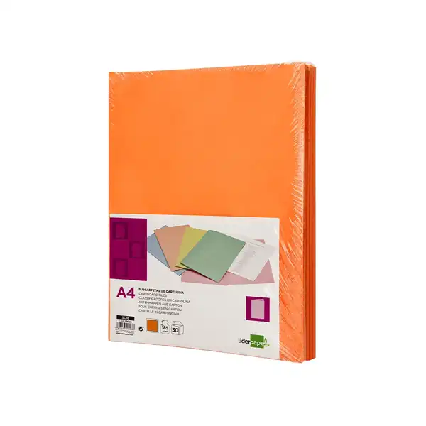 SUBCARPETA LIDERPAPEL A4 NARANJA INTENSO 180G/M2 SC16 29028 SUBCARPETA LIDERPAPEL A4 NARANJA INTENSO 180G/M2 SC16 29028