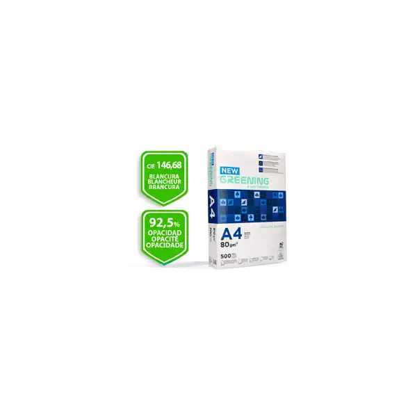 PAPEL FOTOCOPIADORA LIDERPAPEL GREENING A4 80 GRAMOS PAQ. DE 500 HJ FT01 29591 PAPEL FOTOCOPIADORA LIDERPAPEL GREENING A4 80 GRAMOS PAQ. DE 500 HJ FT01 29591