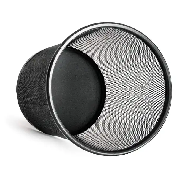 PAPELERA METALICA Q-CONNECT NEGRA REJILLA 295X345MM KF00871 29616 29616