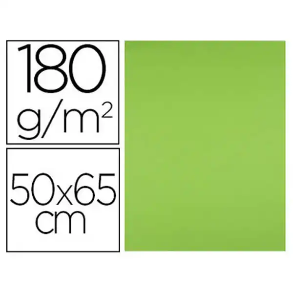 CARTULINA LIDERPAPEL 50X65 CM 180G/M2 VERDE HIERBA CX34 31048 CARTULINA LIDERPAPEL 50X65 CM 180G/M2 VERDE HIERBA CX34 31048