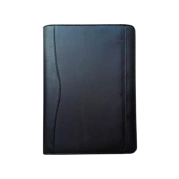 CARPETA PORTAFOLIOS A4 CREMALLERA CON BOLSA PARA MOVIL CALCULADORA Y TARJETERO NEGRO Q-CONNECT (32373)