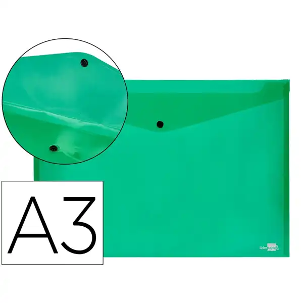 CARPETA LIDERPAPEL DOSSIER BROCHE 44243 PP DIN A3 VERDE TRANSLUCIDO DS31 32838 CARPETA LIDERPAPEL DOSSIER BROCHE 44243 PP DIN A3 VERDE TRANSLUCIDO DS31 32838