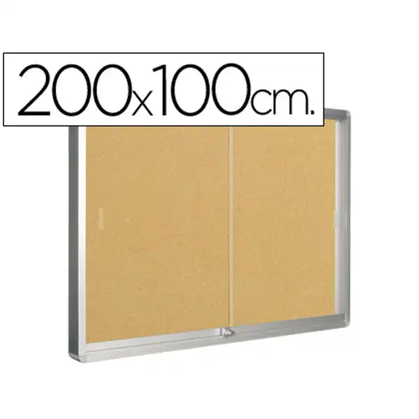 VITRINA DE ANUNCIOS Q-CONNECT MARCO DE ALUMINIO 1000 X 2000 MM KF03590 33681 VITRINA DE ANUNCIOS Q-CONNECT MARCO DE ALUMINIO 1000 X 2000 MM KF03590 33681