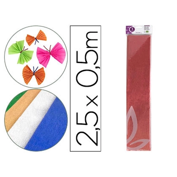 PAPEL CRESPON LIDERPAPEL 50 CM X 2.5M METALIZADO ROJO CP23 35747 PAPEL CRESPON LIDERPAPEL 50 CM X 2.5M METALIZADO ROJO CP23 35747