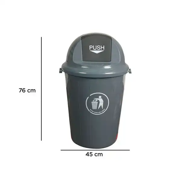 PAPELERA CONTENEDOR Q-CONNECT PLASTICO CON TAPADERA 80L COLOR GRIS 450X760 MM KF04237 36133 PAPELERA CONTENEDOR Q-CONNECT PLASTICO CON TAPADERA 80L COLOR GRIS 450X760 MM KF04237 36133