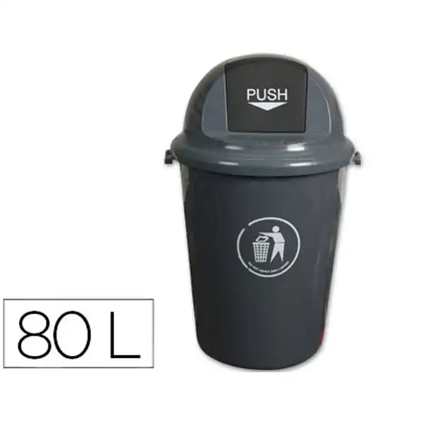 PAPELERA CONTENEDOR Q-CONNECT PLASTICO CON TAPADERA 80L COLOR GRIS 450X760 MM KF04237 36133 PAPELERA CONTENEDOR Q-CONNECT PLASTICO CON TAPADERA 80L COLOR GRIS 450X760 MM KF04237 36133