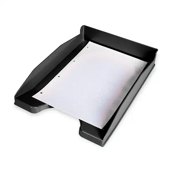 BANDEJA PLASTICO APILABLE NEGRO OPACO Q-CONNECT KF04189 36177