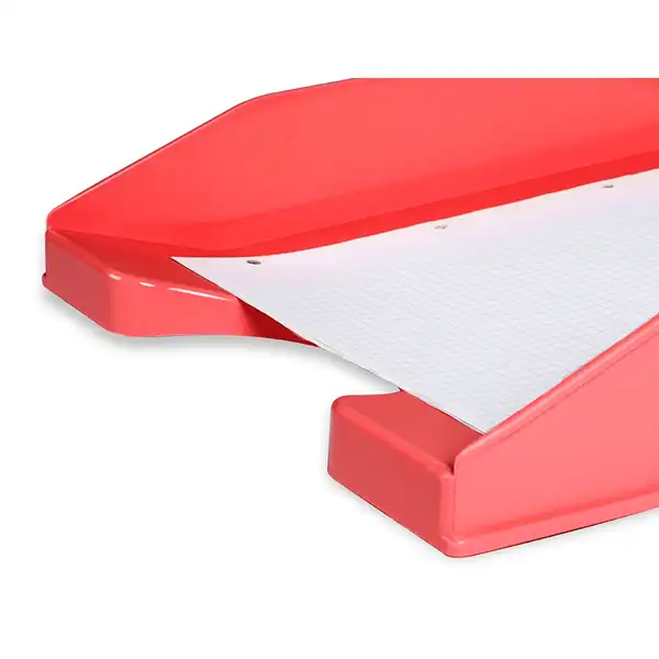 BANDEJA SOBREMESA PLASTICO Q-CONNECT ROJO OPACO 240X70X340 MM KF04190 36178