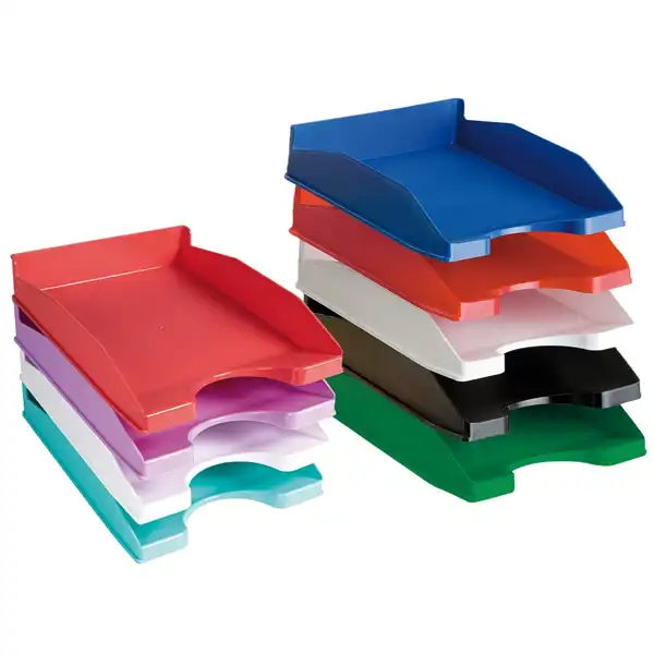 BANDEJA SOBREMESA PLASTICO Q-CONNECT ROJO OPACO 240X70X340 MM KF04190 36178