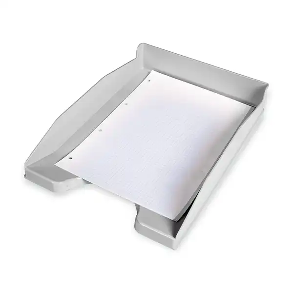 BANDEJA PLASTICO APILABLE GRIS OPACO Q-CONNECT KF04194 36181 BANDEJA PLASTICO APILABLE GRIS OPACO Q-CONNECT KF04194 36181