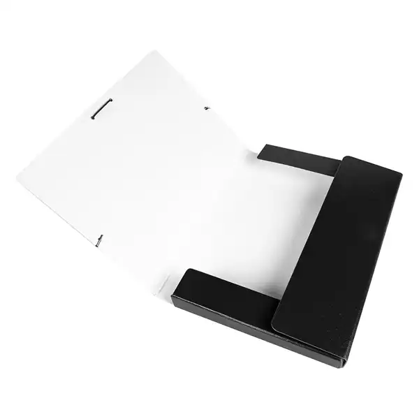 CAJA DE PROYECTOS LOMO 30MM NEGRO CARTON GOFRADO LIDERPAPEL (2632-GF-NE) 37336 CAJA DE PROYECTOS LOMO 30MM NEGRO CARTON GOFRADO LIDERPAPEL (2632-GF-NE) 37336