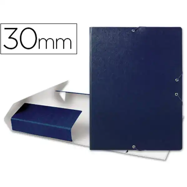 CAJA DE PROYECTOS LOMO 30MM AZUL CARTON GOFRADO LIDERPAPEL 37337 CAJA DE PROYECTOS LOMO 30MM AZUL CARTON GOFRADO LIDERPAPEL 37337