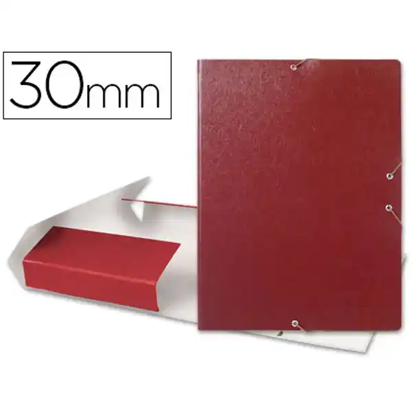 CAJA DE PROYECTOS LOMO 30MM ROJO CARTON GOFRADO LIDERPAPEL 37339 CAJA DE PROYECTOS LOMO 30MM ROJO CARTON GOFRADO LIDERPAPEL 37339