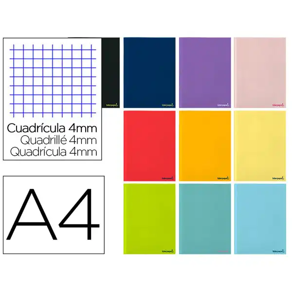 LIBRETA LIDERPAPEL SMART A4 80 HJ 60G/M2 CUADRO 4MM CON MARGEN LA02 37576 LIBRETA LIDERPAPEL SMART A4 80 HJ 60G/M2 CUADRO 4MM CON MARGEN LA02 37576