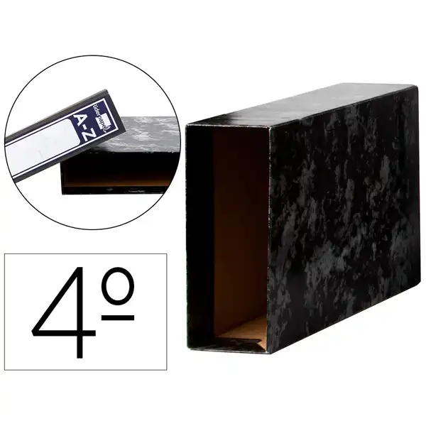 CAJA ARCHIVADOR LIDERPAPEL CLASSIC BLUE CUARTO APAISADO NEGRA CZ06 38056 CAJA ARCHIVADOR LIDERPAPEL CLASSIC BLUE CUARTO APAISADO NEGRA CZ06 38056