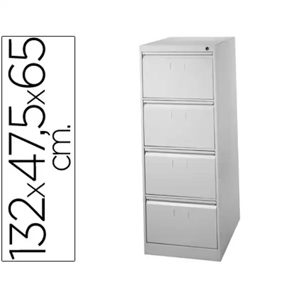ARCHIVADOR METALICO GRIS 4 CAJONES GUIAS TELESCOPICAS ANTIVUELCO 43213 ARCHIVADOR METALICO GRIS 4 CAJONES GUIAS TELESCOPICAS ANTIVUELCO 43213
