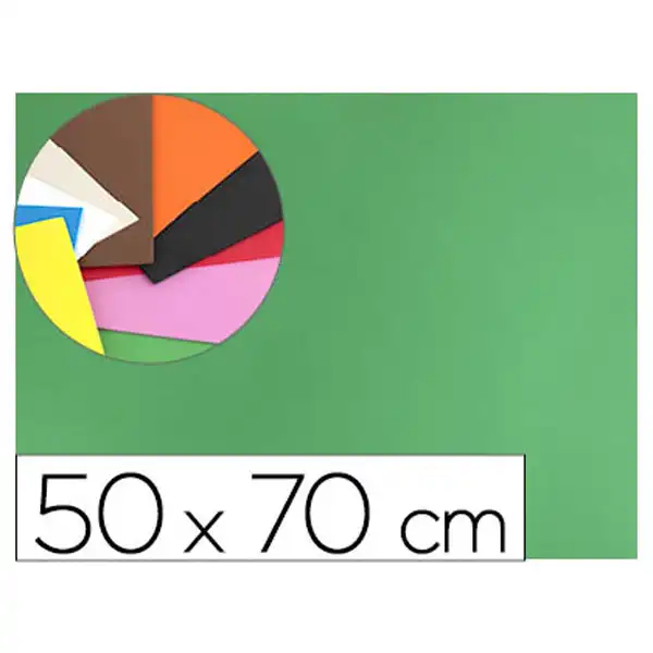 GOMA EVA LIDERPAPEL 50X70CM 60G/M2 ESPESOR 1.5MM VERDE GE10 43358 GOMA EVA LIDERPAPEL 50X70CM 60G/M2 ESPESOR 1.5MM VERDE GE10 43358