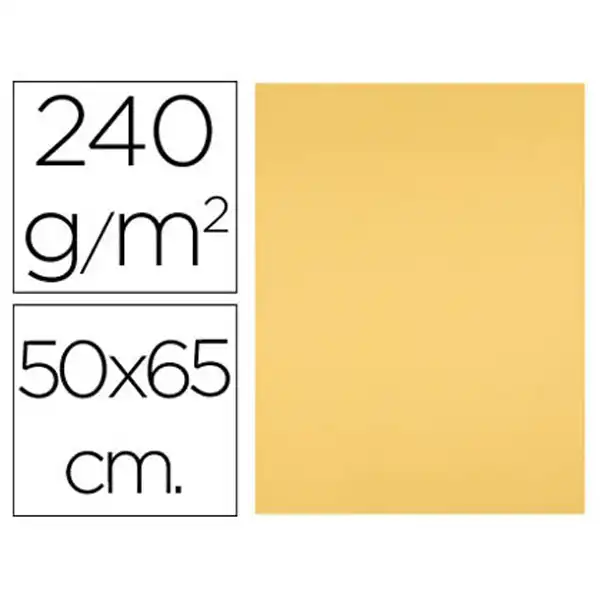 CARTULINA LIDERPAPEL 50X65 CM ORO 240 GR UNIDAD CX18 43482 CARTULINA LIDERPAPEL 50X65 CM ORO 240 GR UNIDAD CX18 43482