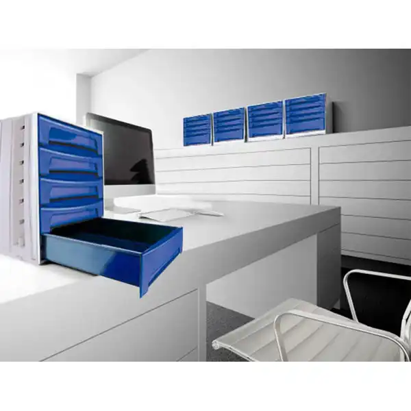 MODULO Q-CONNECT 6 CAJONES AZUL KF18431 43581 MODULO Q-CONNECT 6 CAJONES AZUL KF18431 43581