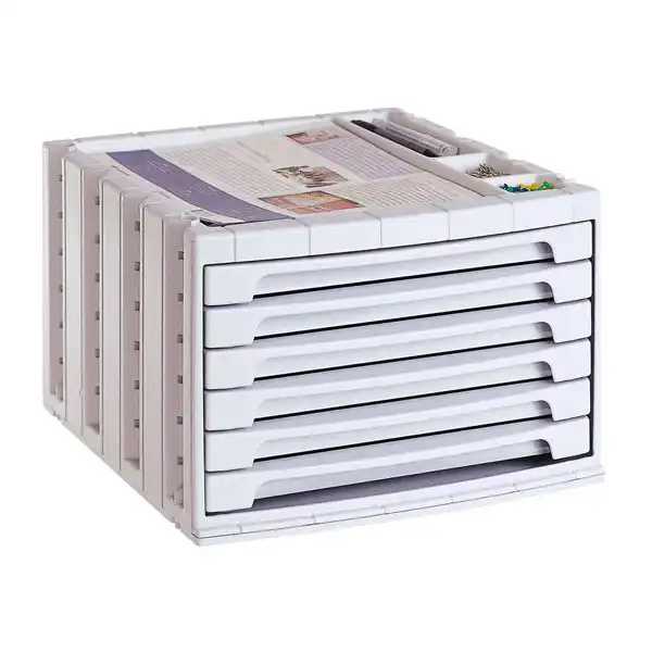 MODULO Q-CONNECT 6 CAJONES GRIS KF18434 43582 MODULO Q-CONNECT 6 CAJONES GRIS KF18434 43582