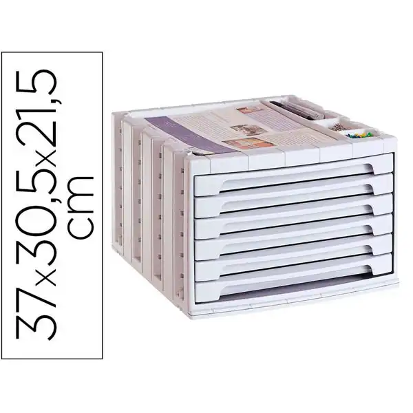 MODULO Q-CONNECT 6 CAJONES GRIS KF18434 43582 MODULO Q-CONNECT 6 CAJONES GRIS KF18434 43582
